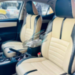 Toyota Yaris Seat Covers Japanese Raxine Beach and Black